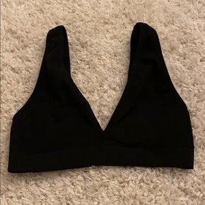 VS PINK ribbed v-neck bralette - like new
